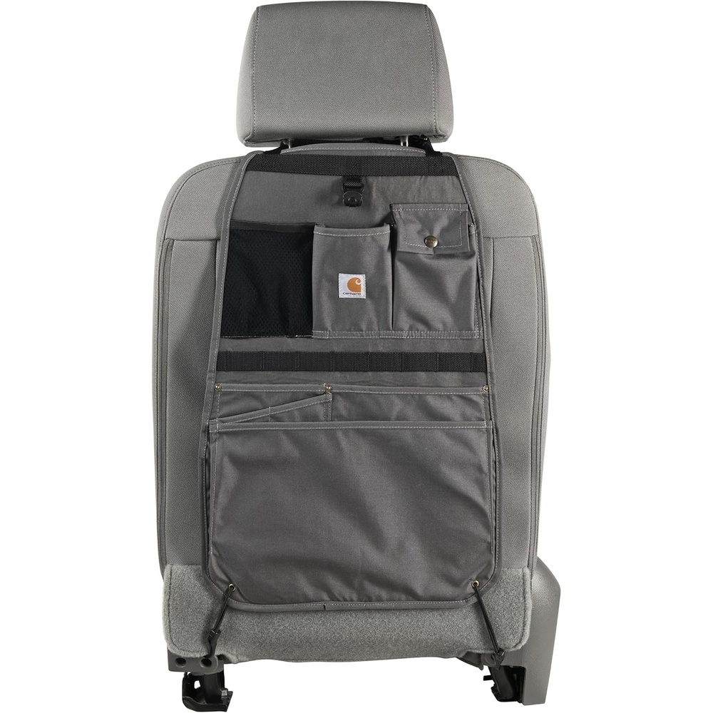 imageCarhartt Universal Nylon Duck Automotive Seat Back Organizer Organization for Work and Kids GravelGravel
