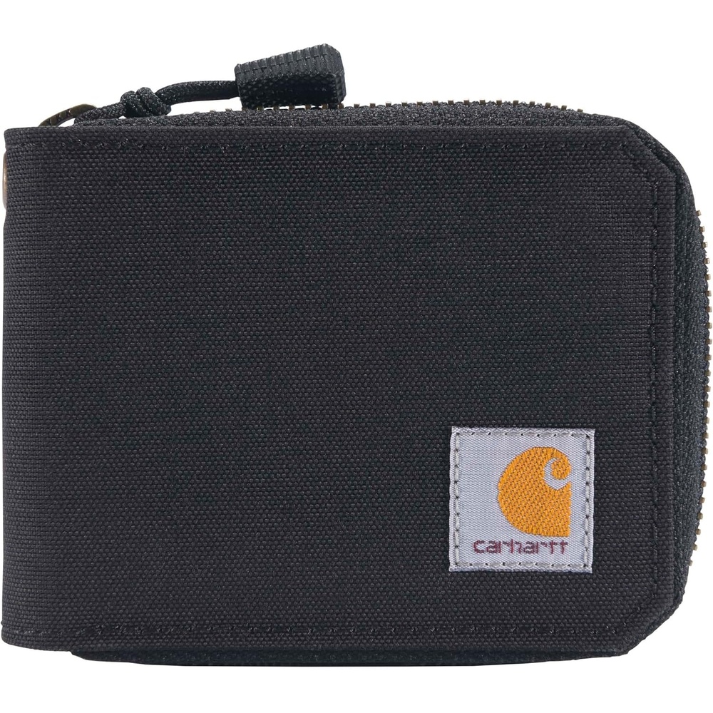 imageCarhartt Womens 700D Nylon Duck Zippered Wallets Bifold and Card Keeper OptionsBlack Bifold