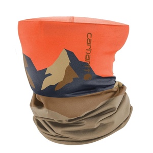 Carhartt Force All-Season Neck Gaiter, Steel Plate Print-Grey Cloud/Black, One Size(Mountain Print-golden Poppy/Dark Khaki)