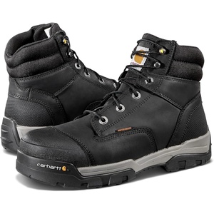 Carhartt Ground Force 6” Waterproof Composite Toe Boot – Durable Slip-Resistant Outsole with Rubber Heel, Composite Safety Toe, and Insite Footbed(Black)