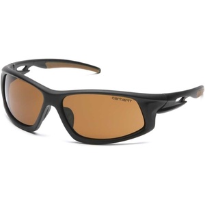 Carhartt Ironside Safety Glasses, Retail Clamshell Packaging, Black/Tan Frame, Sandstone Bronze Anti-Fog Lens(Sandstone Bronze Anti-fog Lens/ Black-tan Frame With Retail Clamshell Packaging)