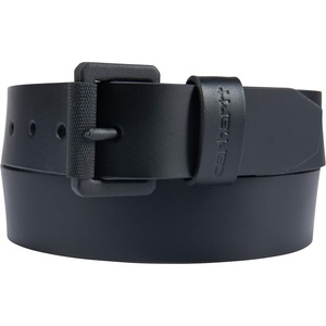Carhartt Men’s Casual Top Grain Bridle Leather Belts, W/Antique Nickel and Knurled Roller Buckle(Black/Black Buckle)