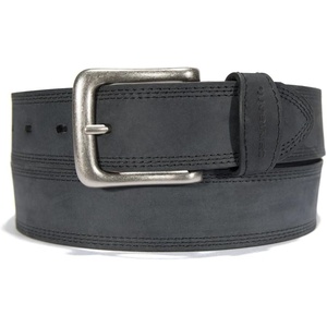 Carhartt Men’s Casual Top Grain Saddle Leather Triple Stitch Belt(Black)