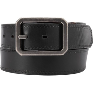 Carhartt Men’s Durable Full Grain Leather Reversible Center Bar Buckle Belt, W/Rugged Antique Nickel Hardware(Brown/Black)
