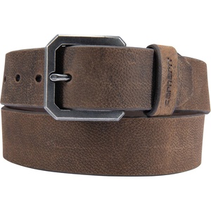 Carhartt Men’s Durable Full Grain Saddle Leather Classic Belts, W/Rugged Antique Nickel Hardware(Dark Brown)