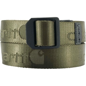 Carhartt Men’s Durable Nylon Webbing Belts, W/a Slim Profile Design(Ladder Lock (Army Green))