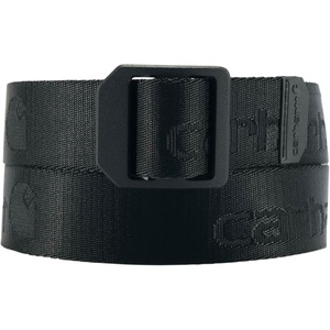 Carhartt Men’s Durable Nylon Webbing Belts, W/a Slim Profile Design(Ladder Lock (Black))