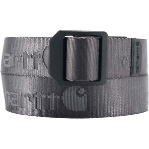 Carhartt Men’s Durable Nylon Webbing Belts, W/a Slim Profile Design(Ladder Lock (Gravel))