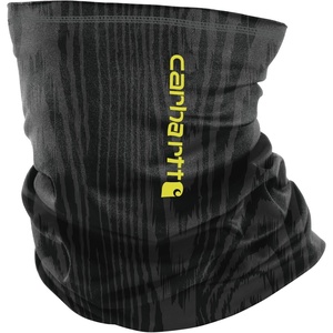 Carhartt Men’s UP0258U Force® Heavyweight Neck Gaiter(Woodgrain Print-black/Shadow)