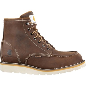 Carhartt Men’s Waterproof 6″ Moc Steel Toe Wedge Work Boot(Dark Brown Oil Tanned)