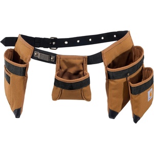 Carhartt Padded Tool Belt, Rugged Tool Belt with Tool & Fastener Storage Pockets, 7 Pocket, Carhartt Brown(Carhartt Brown)