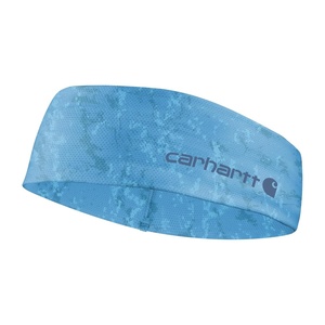 Carhartt Unisex-Adult Force UPF Lightweight Headband, Moonstone, One Size(Terrain Camo Tranquil Blue)