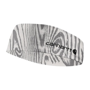 Carhartt Unisex-Adult Force UPF Lightweight Headband, Moonstone, One Size(Woodgrain Print-Light Grey/Grey Cloud)