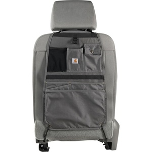 Carhartt Universal Nylon Duck Automotive Seat Back Organizer, Organization for Work and Kids, Gravel(Gravel)