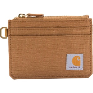 Carhartt Womens 700D Nylon Duck Zippered Wallets, Bifold and Card Keeper Options(Carhartt Brown (Card Keeper))