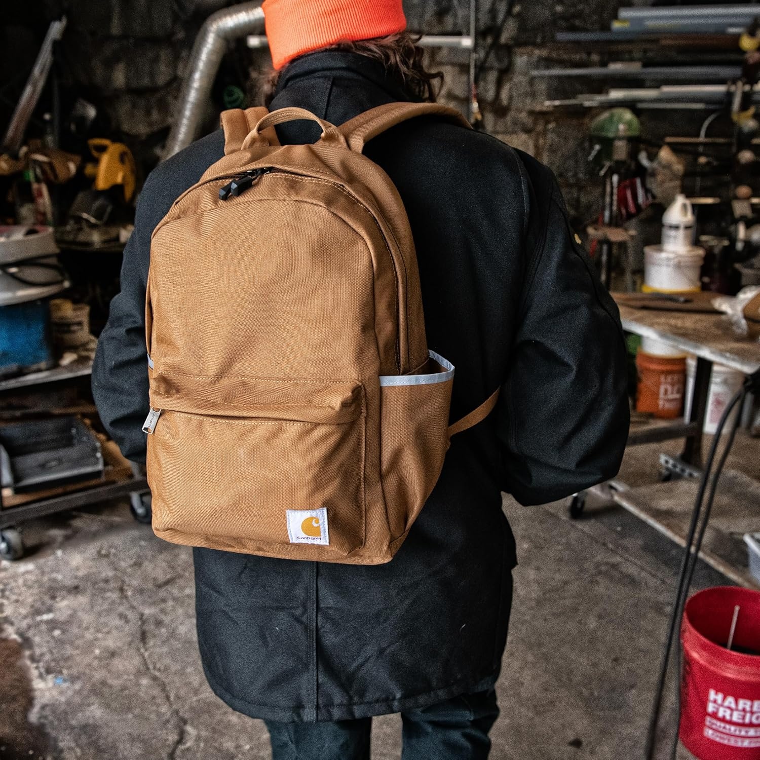 image:imageCarhartt 21L Classic Laptop Backpack WaterResistant Pack W 15 Laptop Sleeve and Organizational Compartments Carhartt BrownBlack
