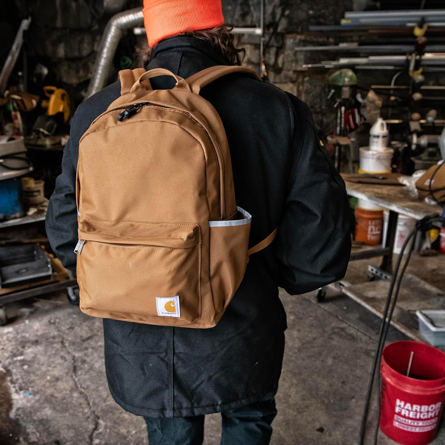 image:imageCarhartt 21L Classic Laptop Backpack WaterResistant Pack W 15 Laptop Sleeve and Organizational Compartments Carhartt BrownGravel