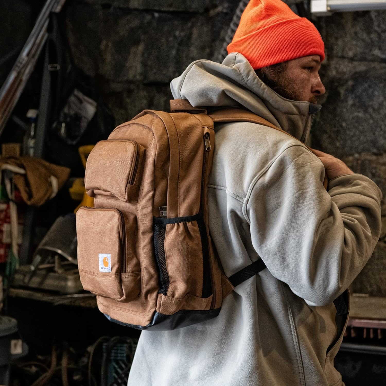 image:imageCarhartt 28L DualCompartment Backpack Durable Pack with 16 Laptop Sleeve and Duravax Abrasion Resistant Base NavyBlack