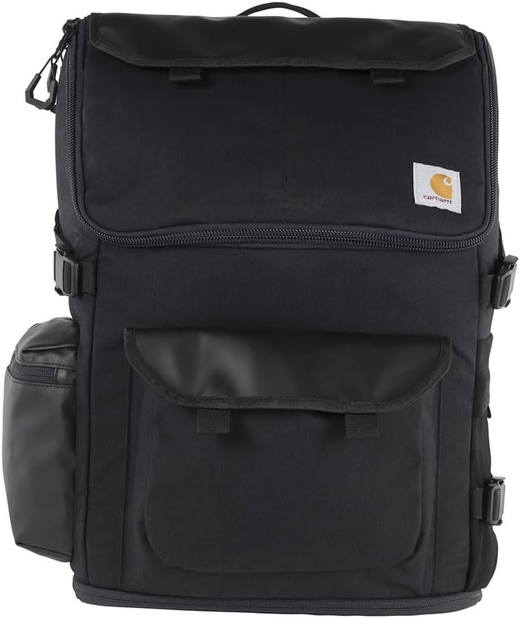 image:imageCarhartt 35L Nylon Workday Backpack Durable WaterResistant Pack with 15 Laptop Sleeve and Adjustable Shoulder Straps TarmacBlack