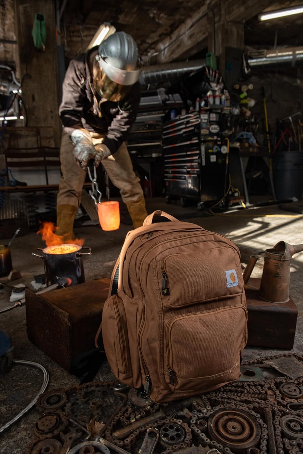 image:imageCarhartt 35L TripleCompartment Backpack Durable Pack with Laptop Sleeve and Duravax Abrasion Resistant Base BlackGravel