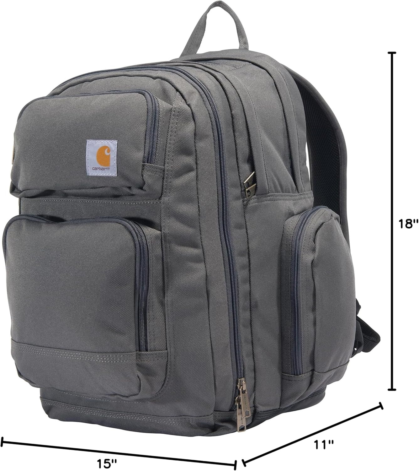 image:imageCarhartt 35L TripleCompartment Backpack Durable Pack with Laptop Sleeve and Duravax Abrasion Resistant Base BlackGravel