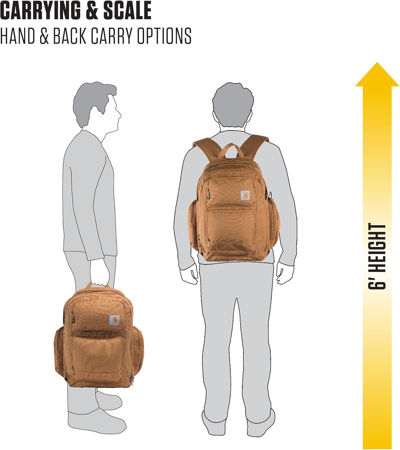 image:imageCarhartt 35L TripleCompartment Backpack Durable Pack with Laptop Sleeve and Duravax Abrasion Resistant Base BlackGravel