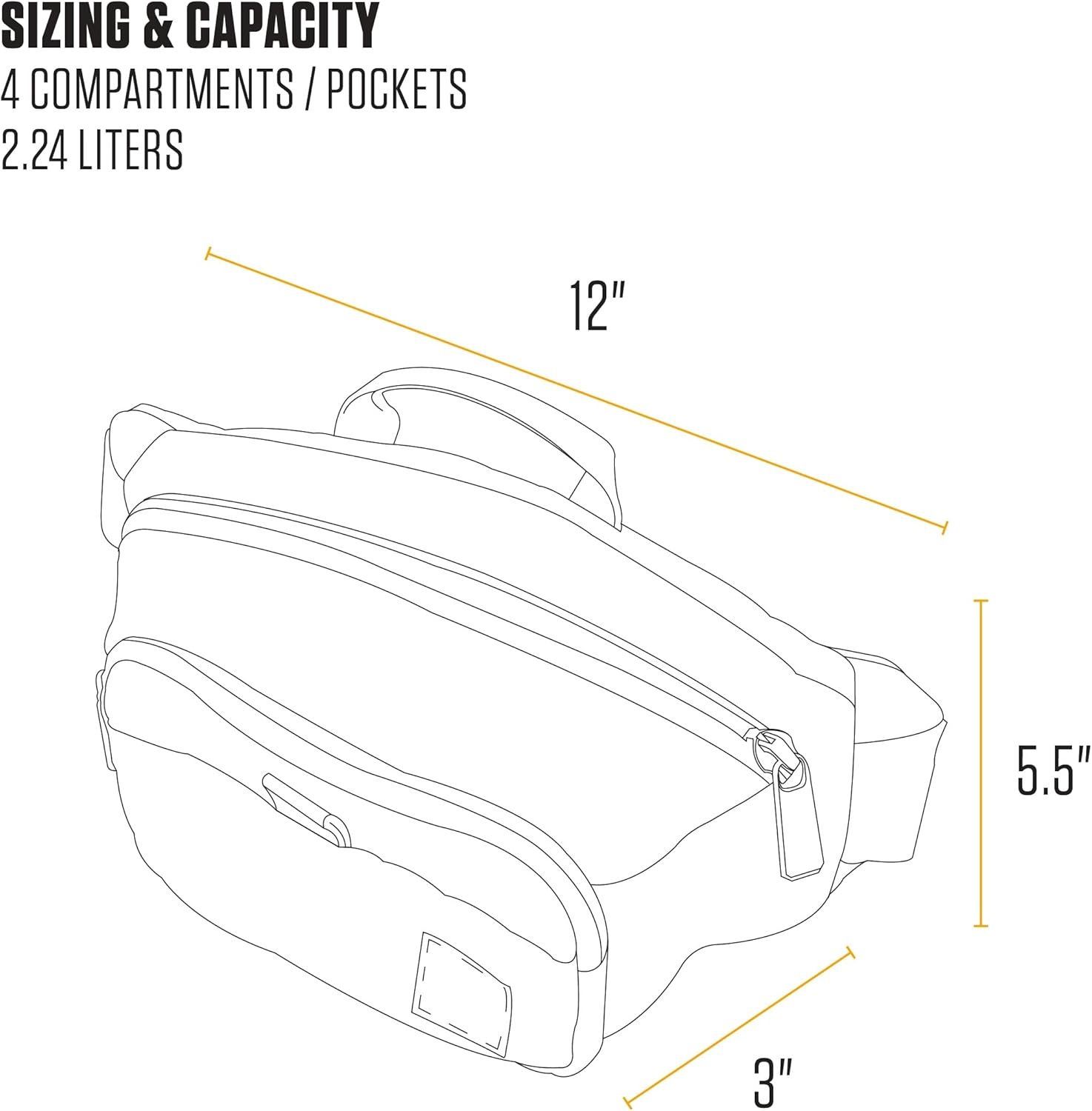 image:imageCarhartt Classic Adjustable Sling Bag Durable 600Denier Water Resistant Hip PackEssential Waist Pack Carhartt Brown