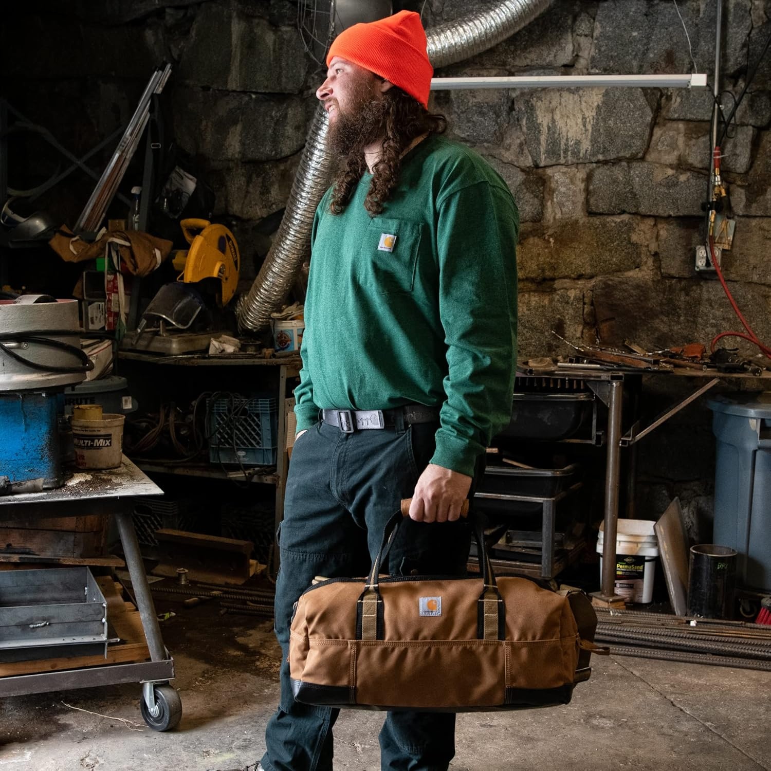 image:imageCarhartt Classic Duffels HeavyDuty Bag for Jobsite Gym and TravelGravel