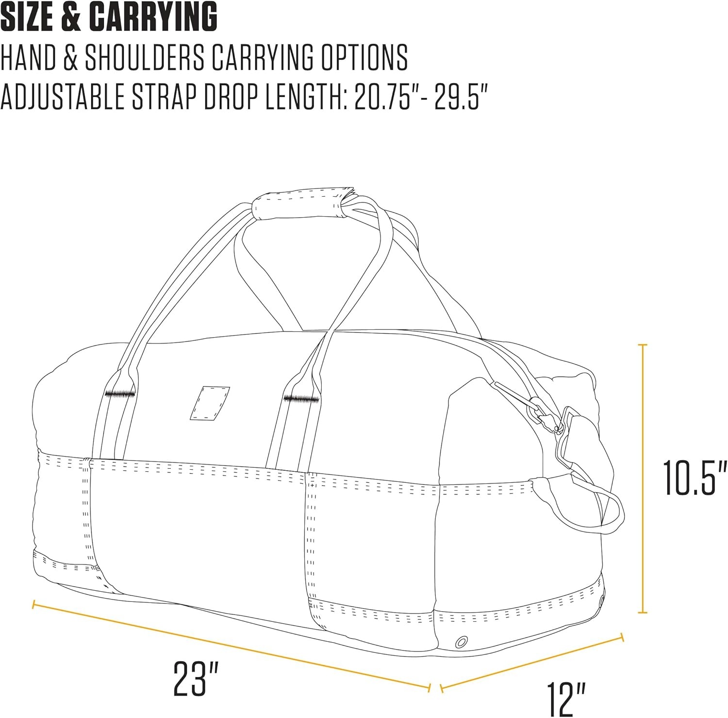 image:imageCarhartt Classic Duffels HeavyDuty Bag for Jobsite Gym and TravelGravel
