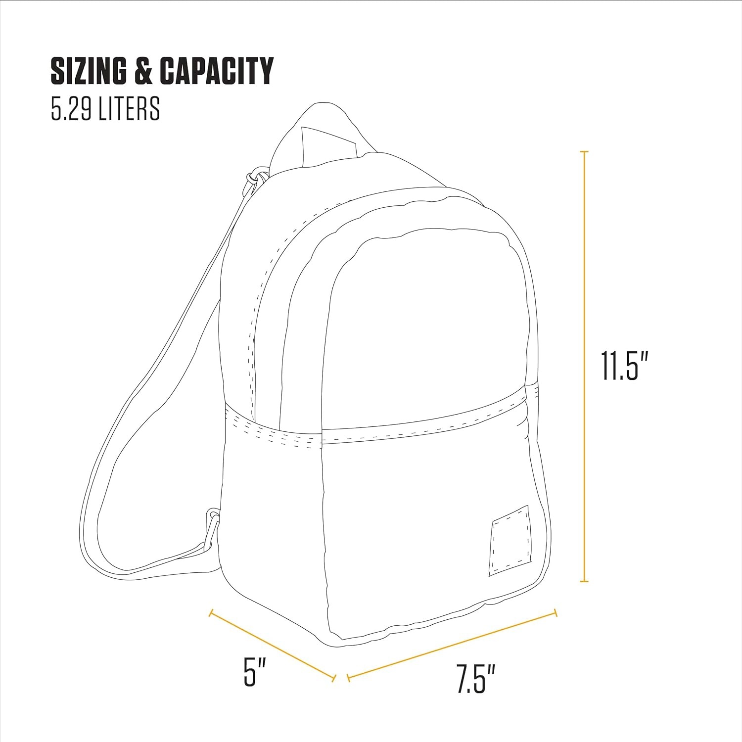 image:imageCarhartt Classic Mini Backpack Durable WaterResistant Backpack with Adjustable Shoulder Straps BlackPort