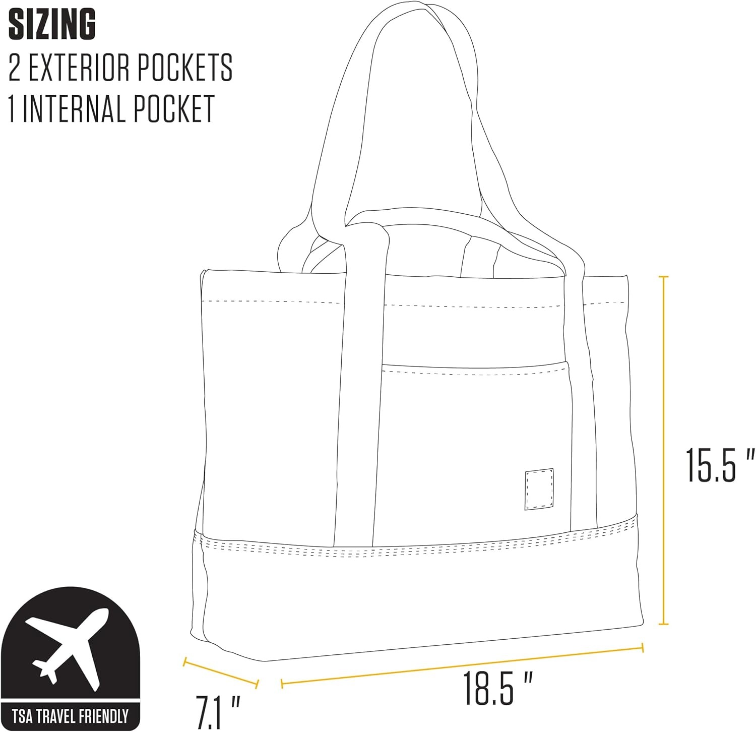 image:imageCarhartt Classic Vertical Open Tote Bag Durable Water Repellent Material WHand and Shoulder StrapsBlack