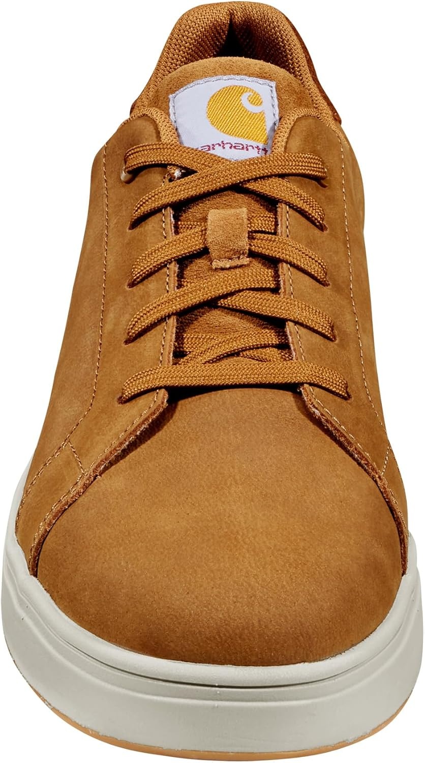 imageCarhartt Detroit Leather Sneakers for Men Comfortable Shoes for Men with Wide Toe Box Comfort Footbed and Midsole and SlipResistant OutsoleBrown