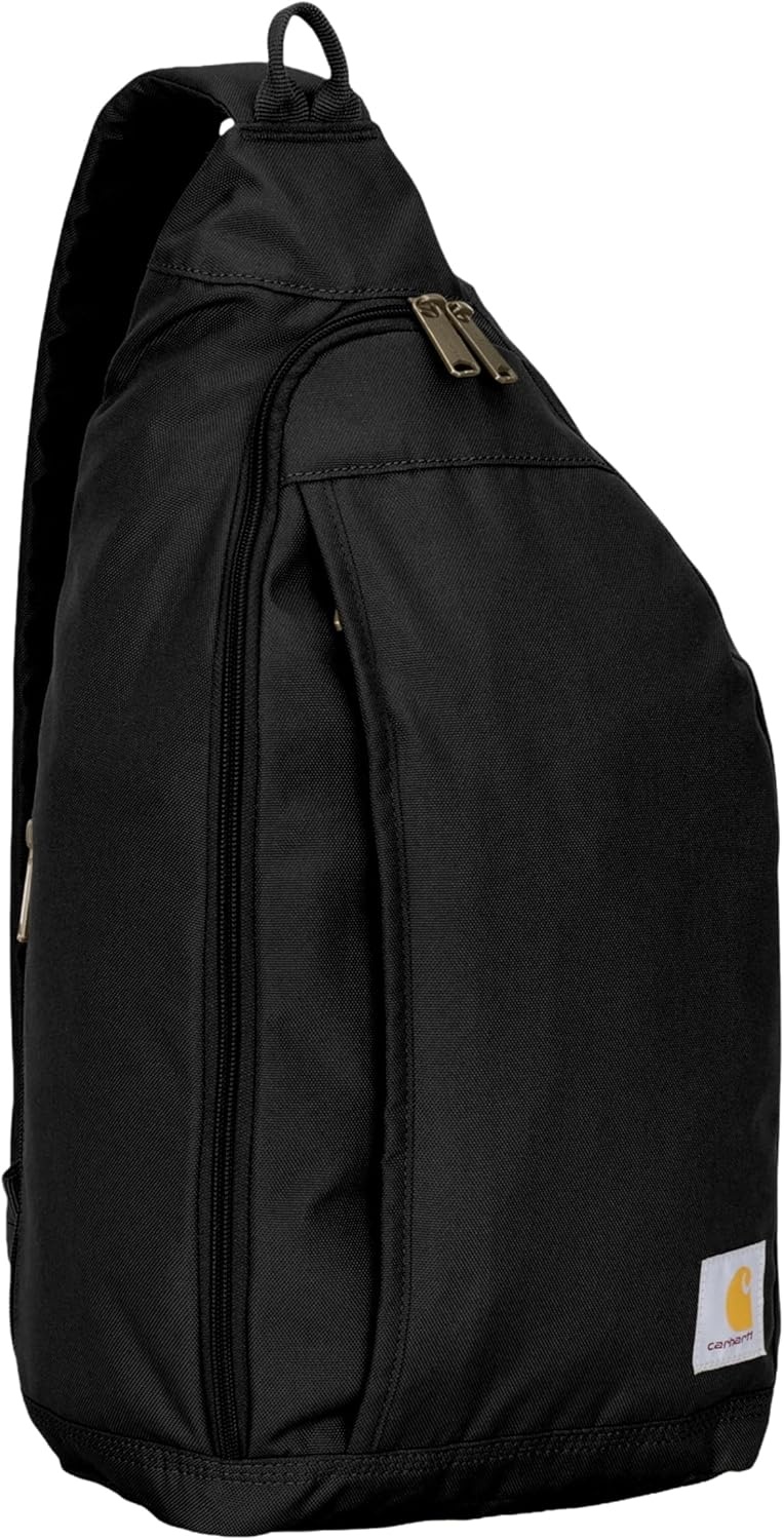 image:imageCarhartt Durable Sling Bag Crossbody Backpack with Side Release Buckle Tablet Sleeve and Adjustable Strap BlackBlack