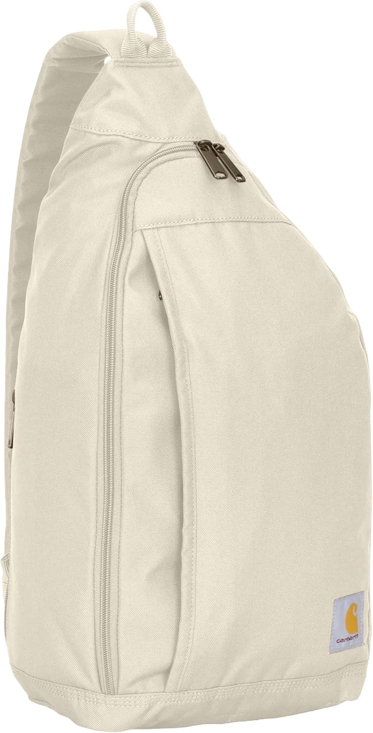 image:imageCarhartt Durable Sling Bag Crossbody Backpack with Side Release Buckle Tablet Sleeve and Adjustable Strap BlackChalk
