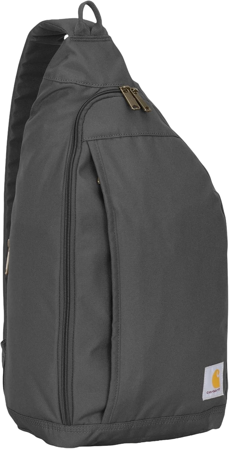 image:imageCarhartt Durable Sling Bag Crossbody Backpack with Side Release Buckle Tablet Sleeve and Adjustable Strap BlackGravel