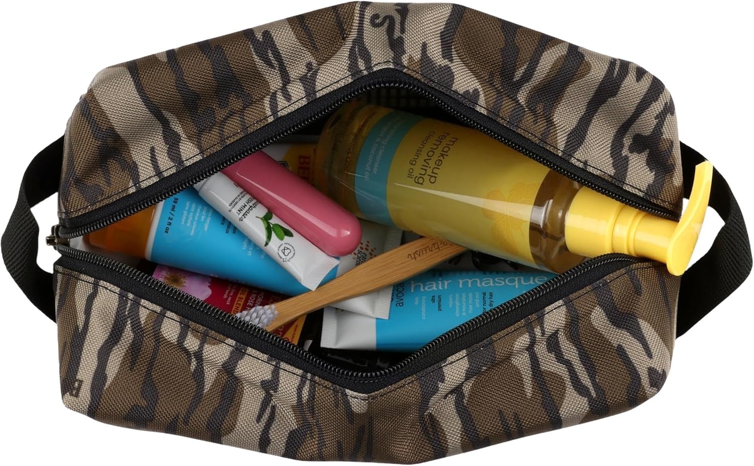 image:imageCarhartt Durable Travel Kit Organize Essentials Wthe Water Resistance Toiletry Bag BlackMossy Oak Bottomlands