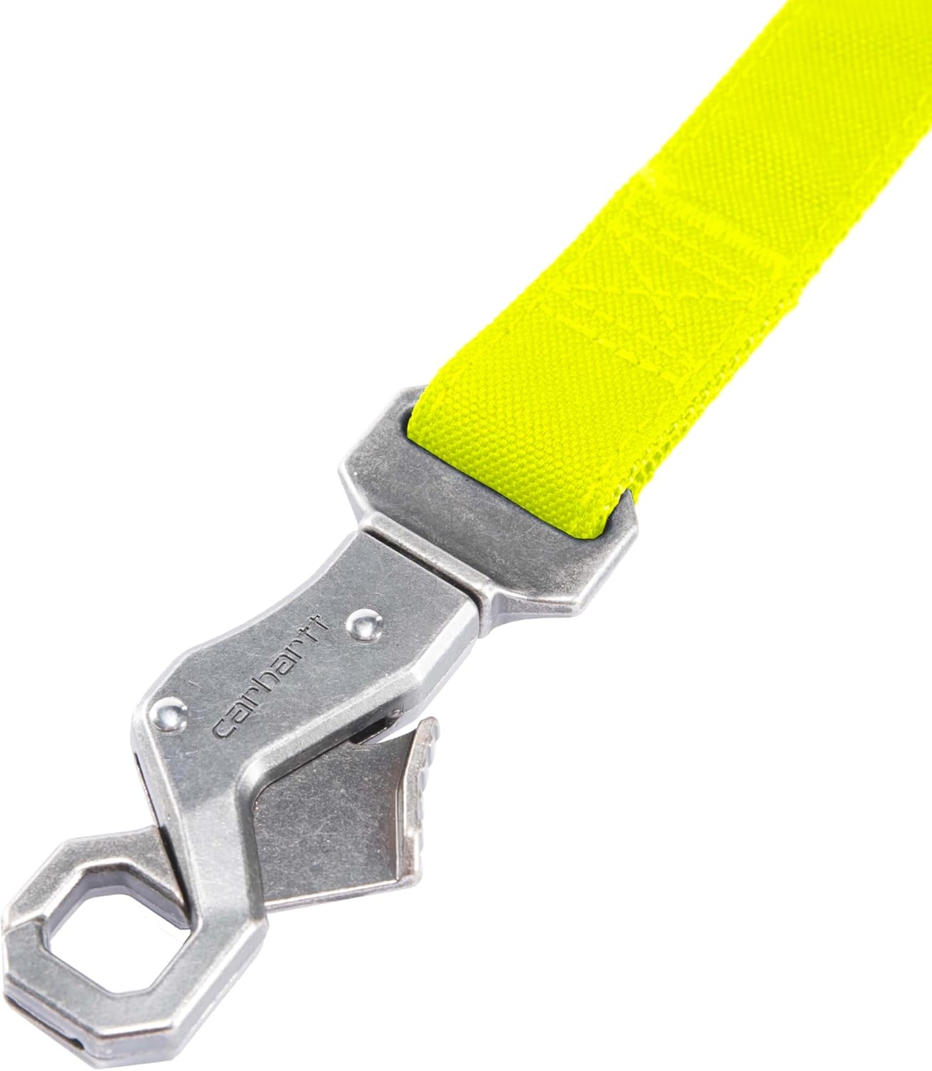 imageCarhartt Field Dog Leash Durable 600Denier Fabric WAdjustable Metal DRing Hardware Carhartt Brown LargeBrite Lime