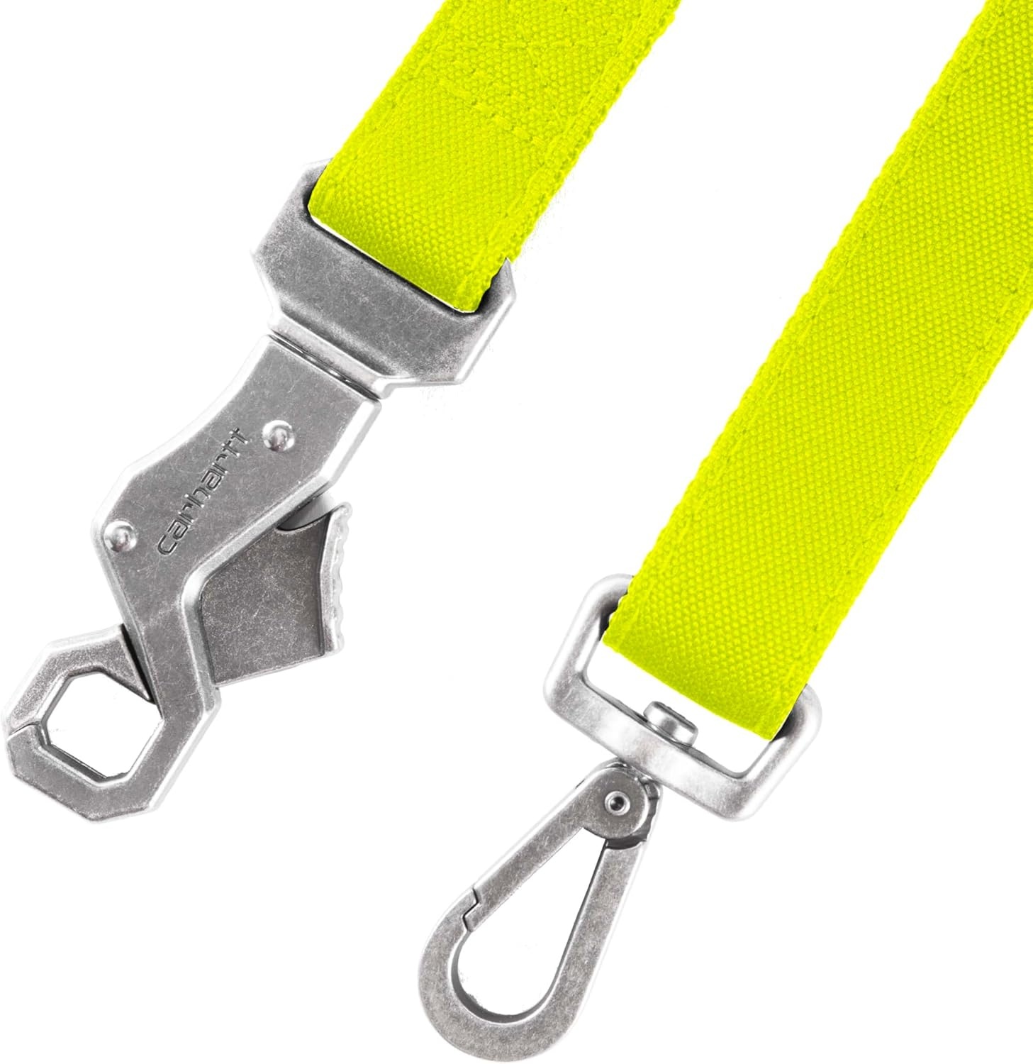 imageCarhartt Field Dog Leash Durable 600Denier Fabric WAdjustable Metal DRing Hardware Carhartt Brown LargeBrite Lime