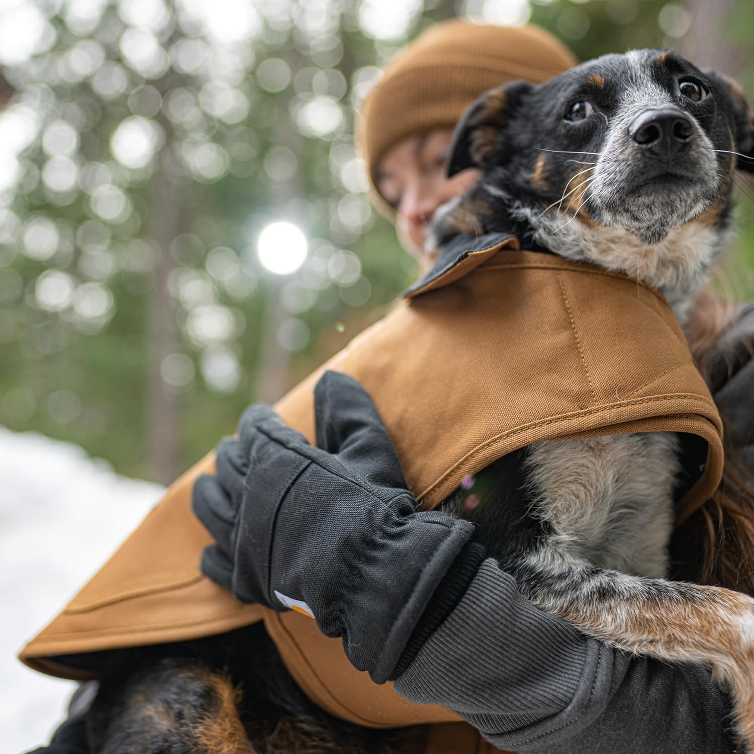 imageCarhartt Firm Duck Dog Chore Coat Insulated Weather Resistant Jacket for Cold and Windy Conditions Black LargeDeep Wine Reflective Piping
