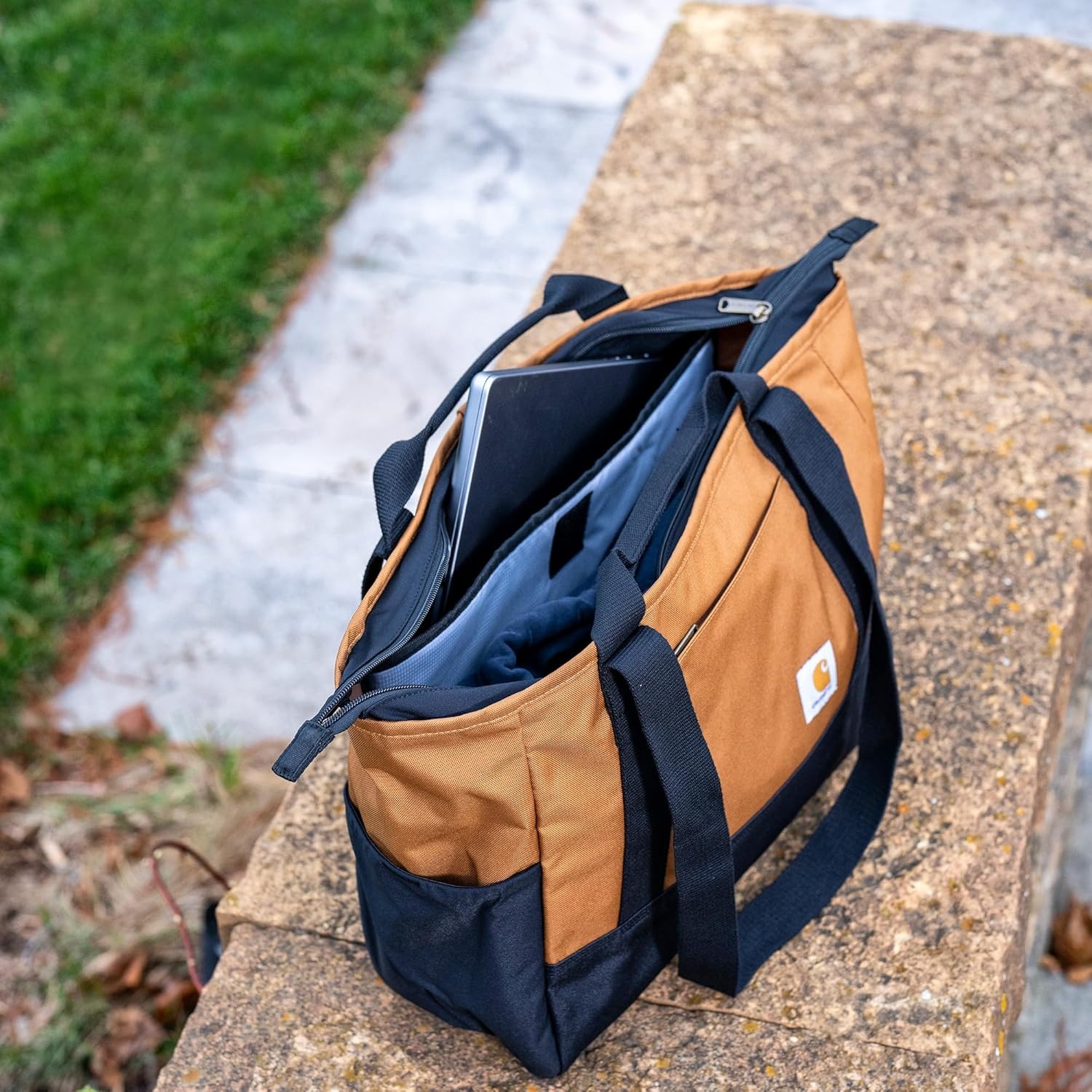 image:imageCarhartt Horizontal Zip Classic Laptop Tote Bag Durable Water Repellent Material W 17 Tablet SleevePort