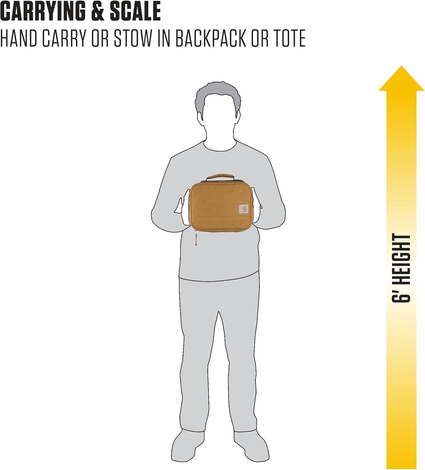 image:imageCarhartt Insulated Lunch Cooler For Men and Women Fully Insulated Lunch Pale for Everyday Use Carhartt Brown4 Can Carhartt Brown