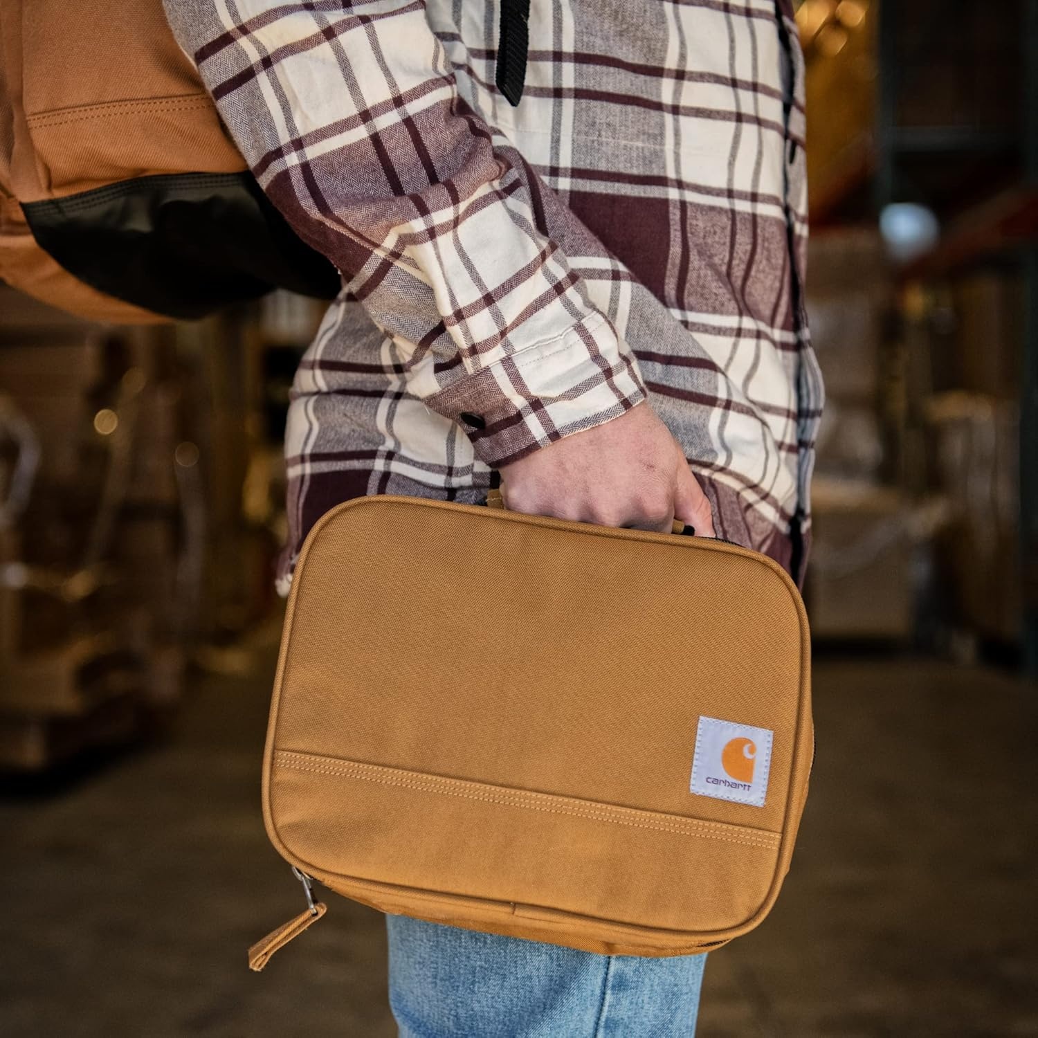 image:imageCarhartt Insulated Lunch Cooler For Men and Women Fully Insulated Lunch Pale for Everyday Use Carhartt Brown4 Can Carhartt Brown