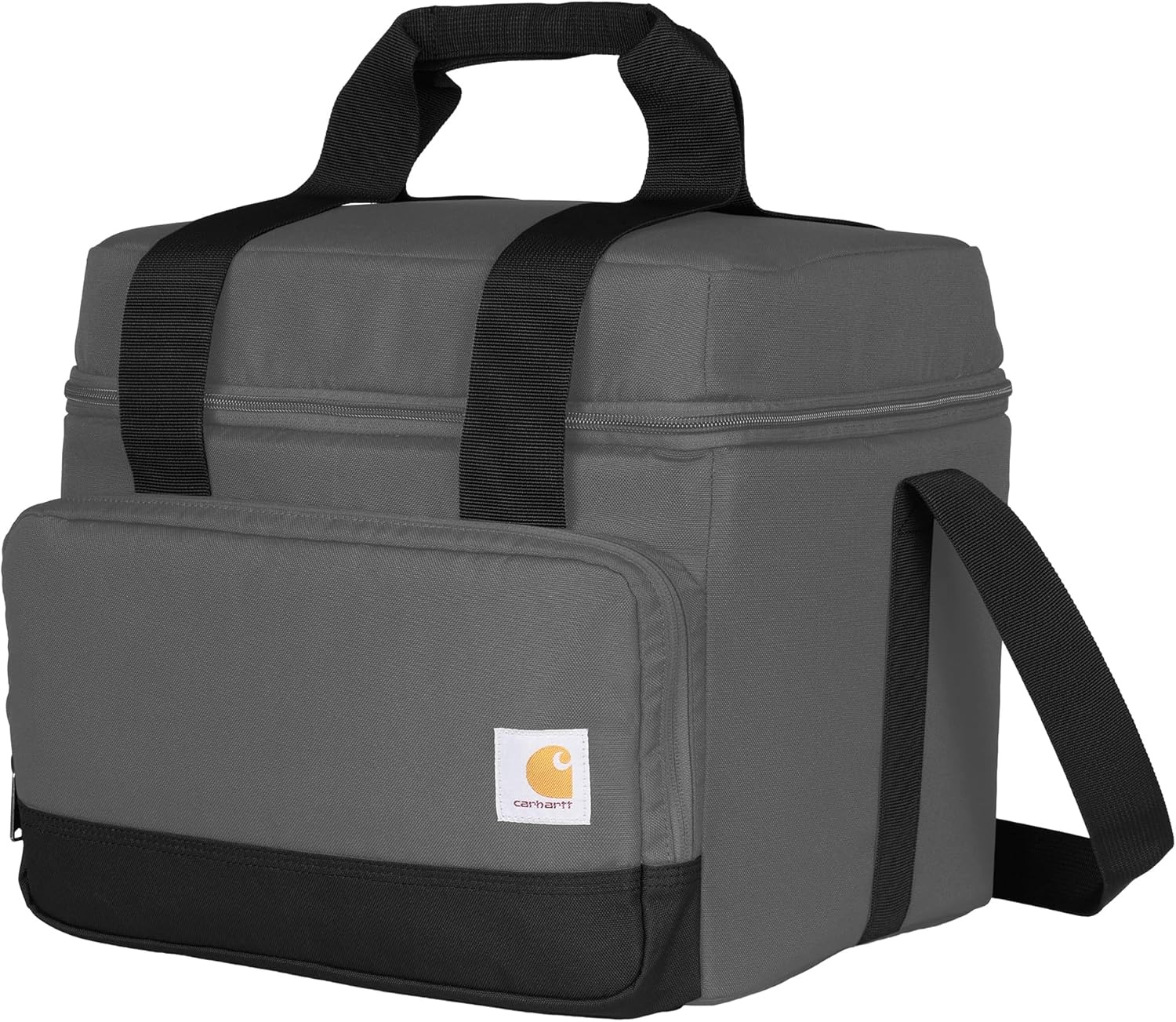 image:imageCarhartt Insulated Two Compartment Cooler Durable Water Repellent Material WFront Zippered Pocket for Camping Beach amp TravelGravel