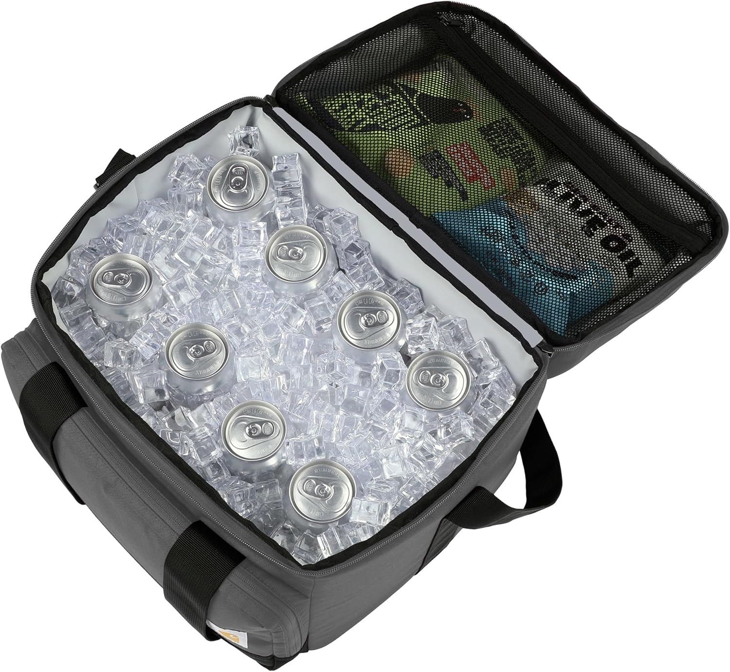 image:imageCarhartt Insulated Two Compartment Cooler Durable Water Repellent Material WFront Zippered Pocket for Camping Beach amp TravelGravel