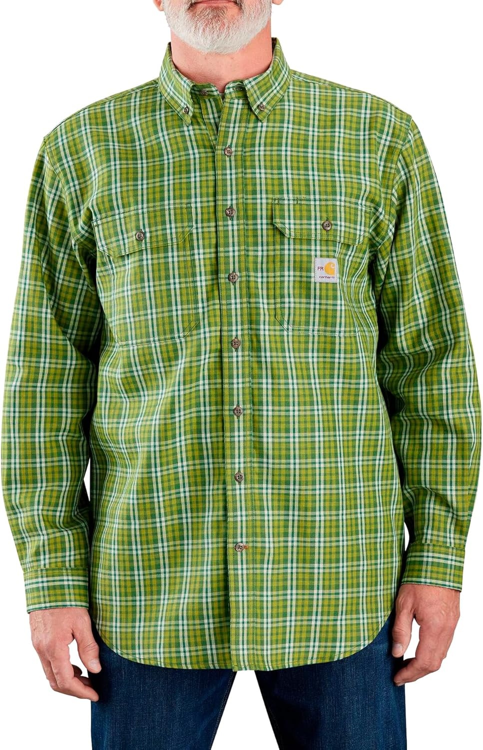 image:imageCarhartt Mens 104507 FlameResistant Force Rugged Flex LooseChiveMountain View