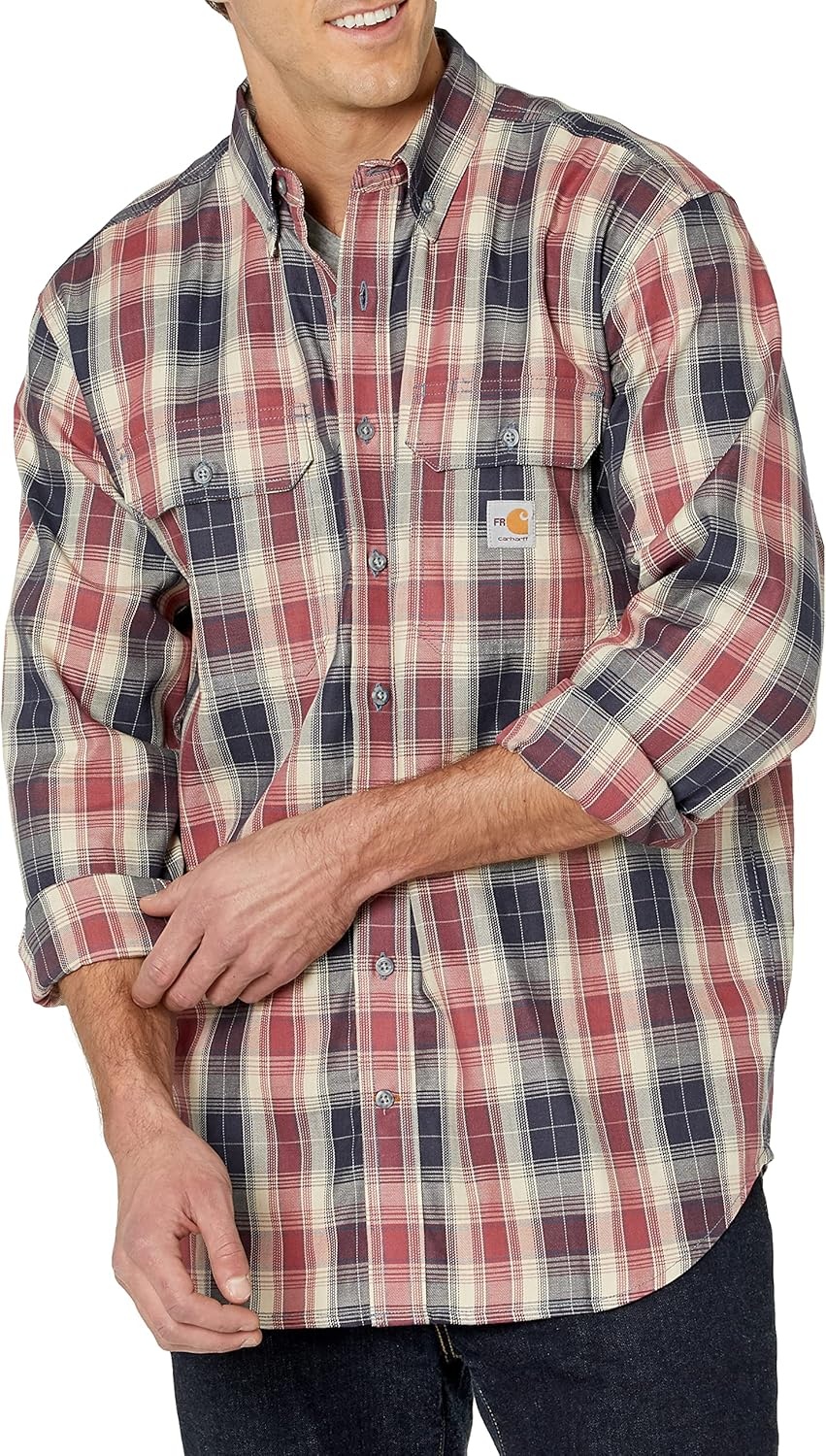 image:imageCarhartt Mens 104507 FlameResistant Force Rugged Flex LooseOxblood