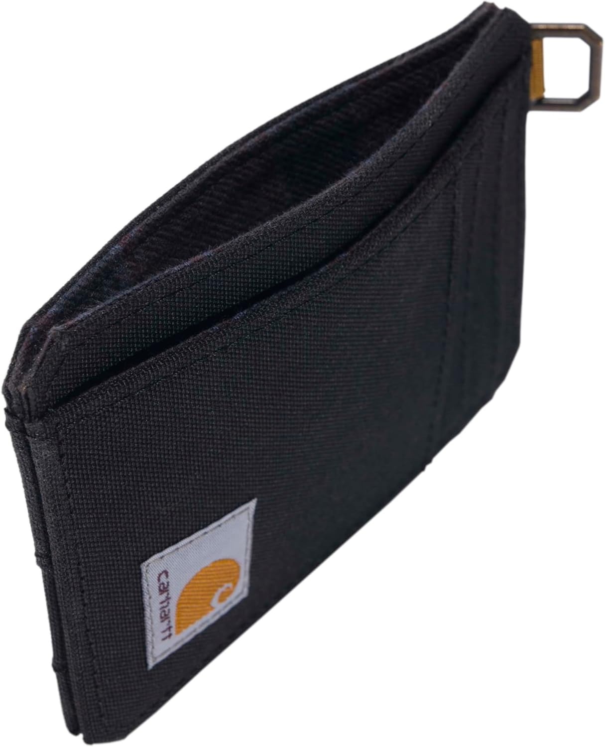 image:imageCarhartt Mens 700D Nylon Duck Wallets RFIDBlocking WTrifold and Front Pocket OptionsBlack Front Pocket