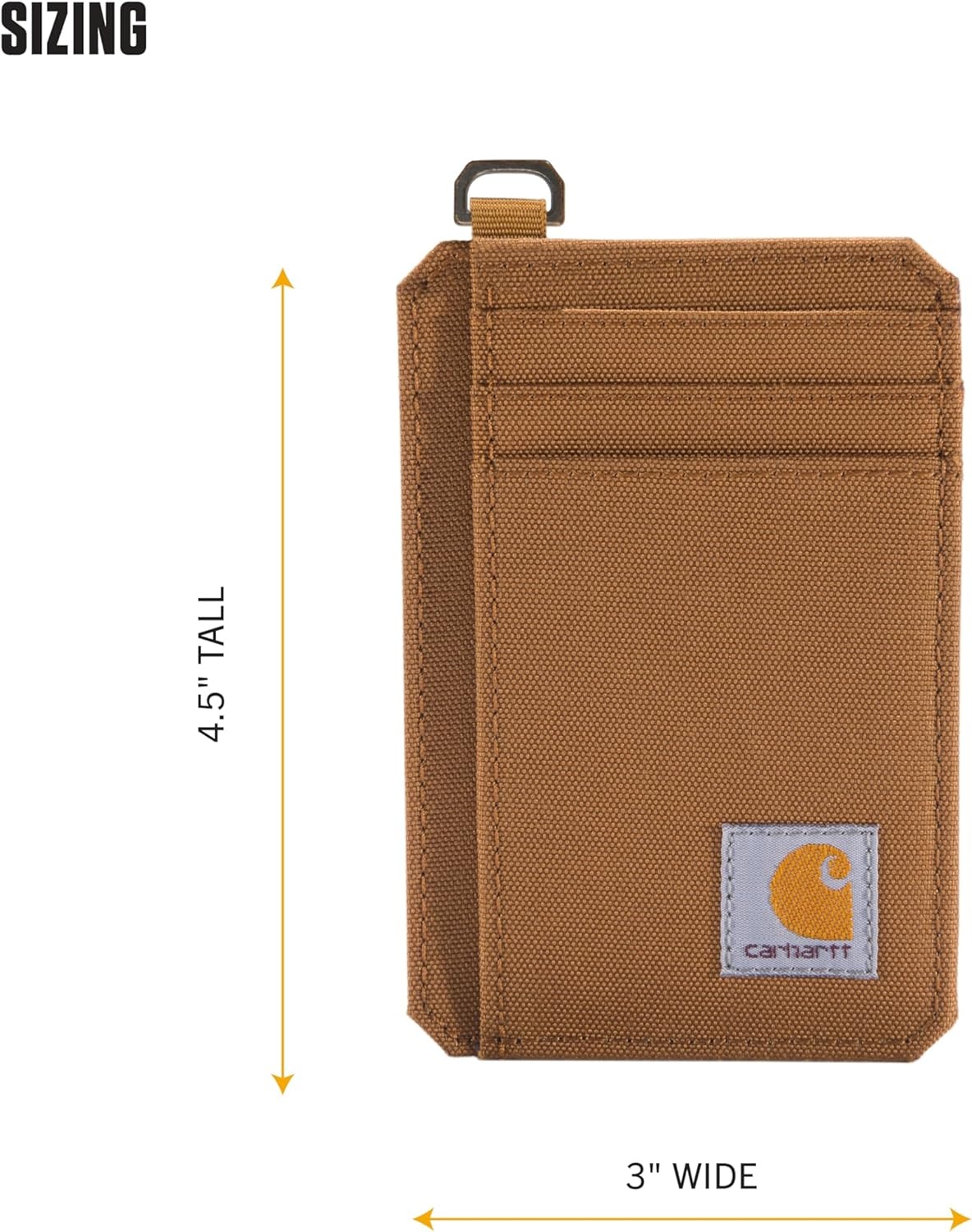 image:imageCarhartt Mens 700D Nylon Duck Wallets RFIDBlocking WTrifold and Front Pocket OptionsBlack Front Pocket