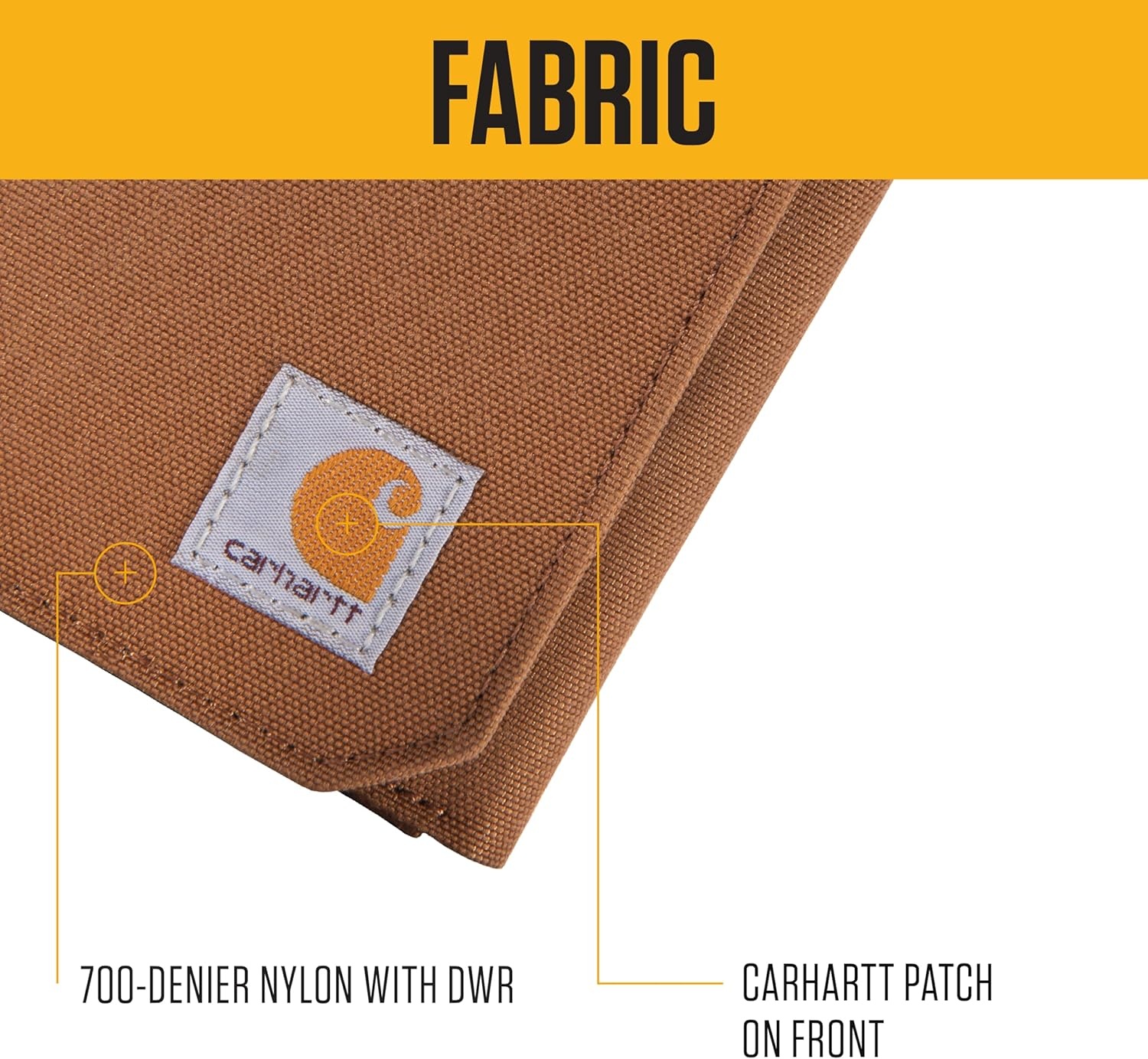 image:imageCarhartt Mens 700D Nylon Duck Wallets RFIDBlocking WTrifold and Front Pocket OptionsBlack Trifold
