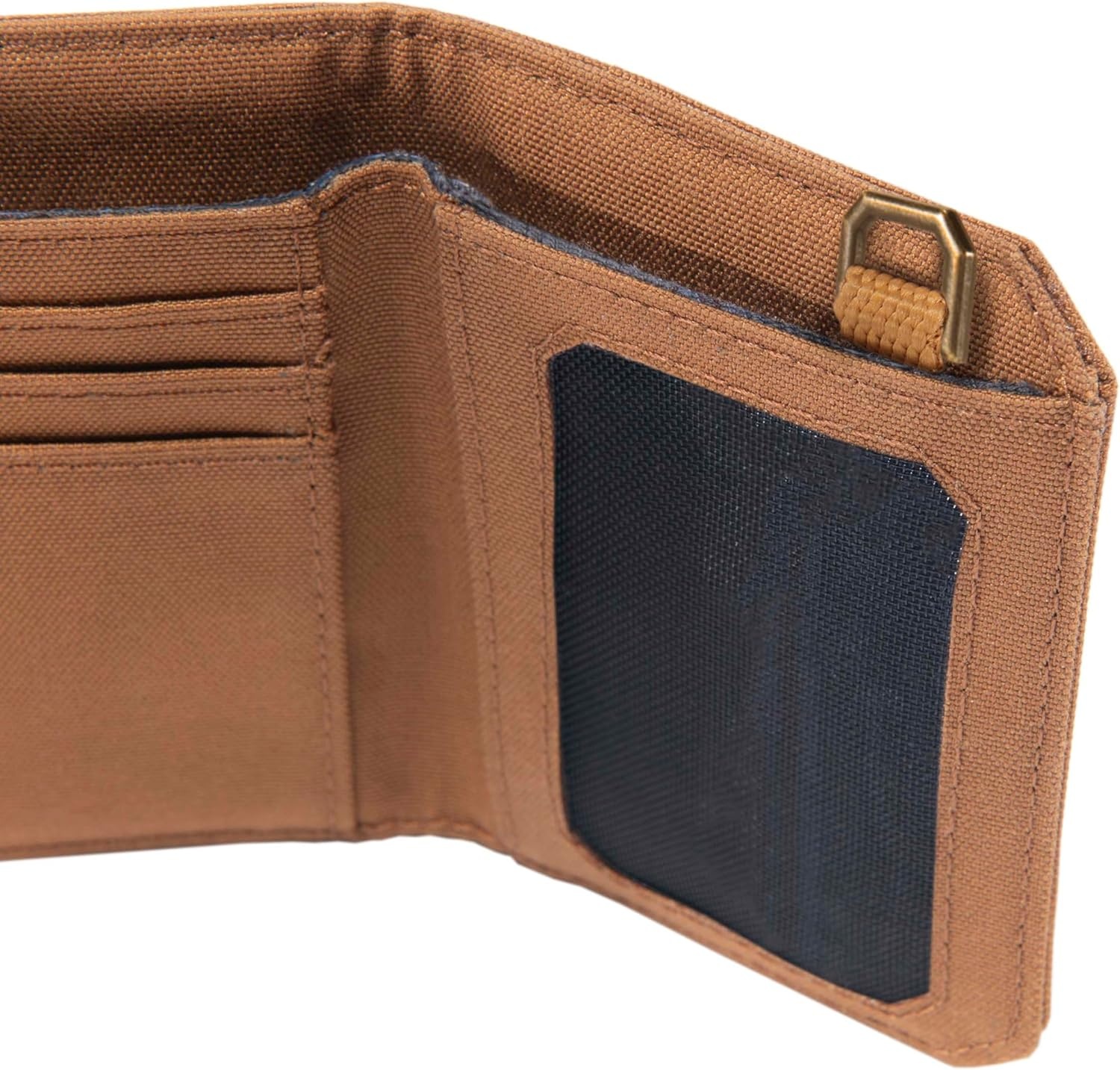 image:imageCarhartt Mens 700D Nylon Duck Wallets RFIDBlocking WTrifold and Front Pocket OptionsCarhartt Brown Trifold